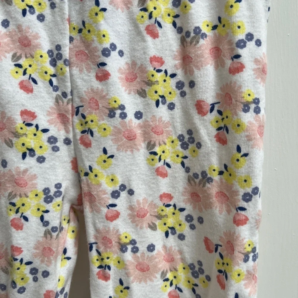Simple Joys by Carter’s 12M White, Pink, Yellow, Blue Floral Girls Legging Pants